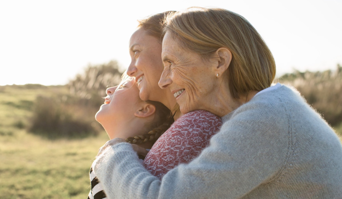 Three generations of women.
