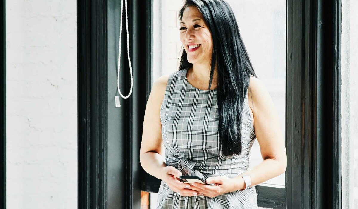 Female professional smiling.