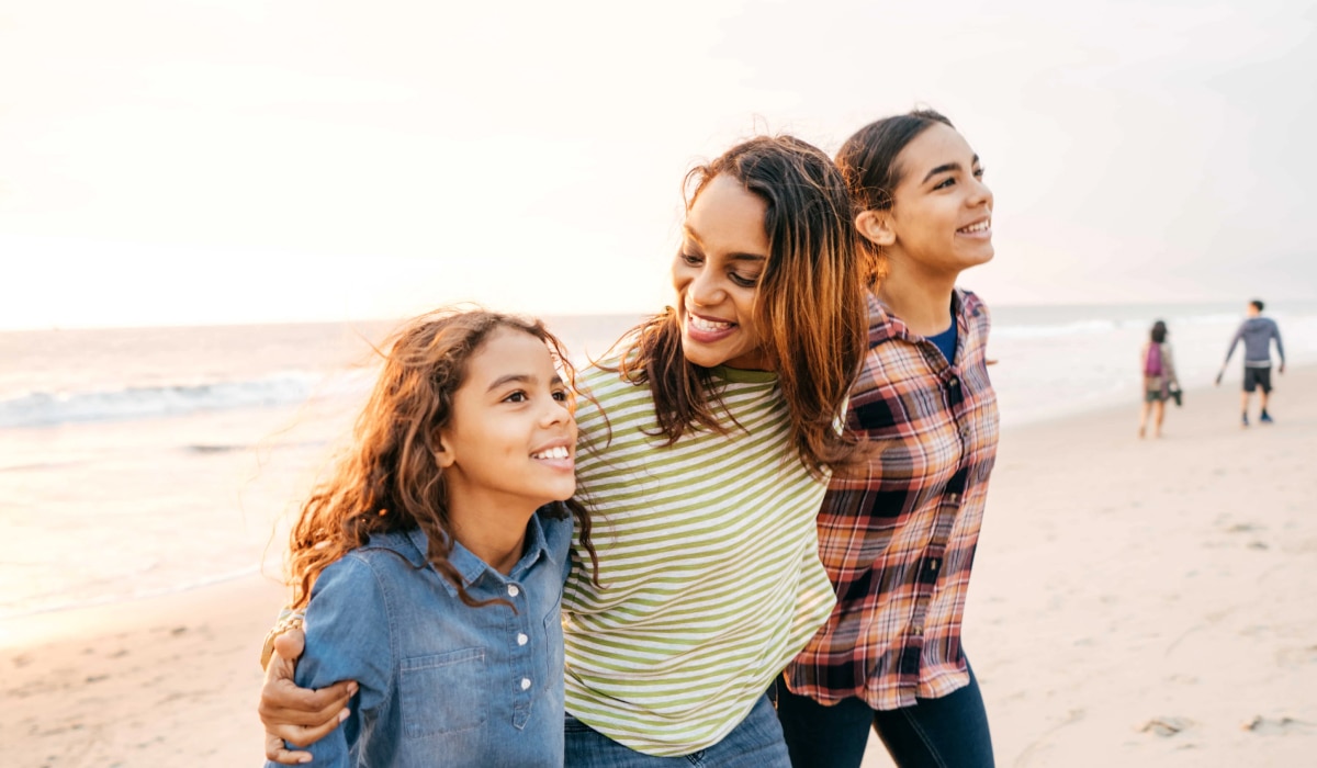 Mother and daughters.